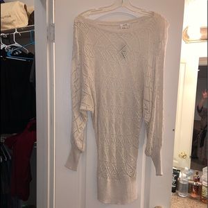 CACHE sweater dress Shimmering Cream.NWT